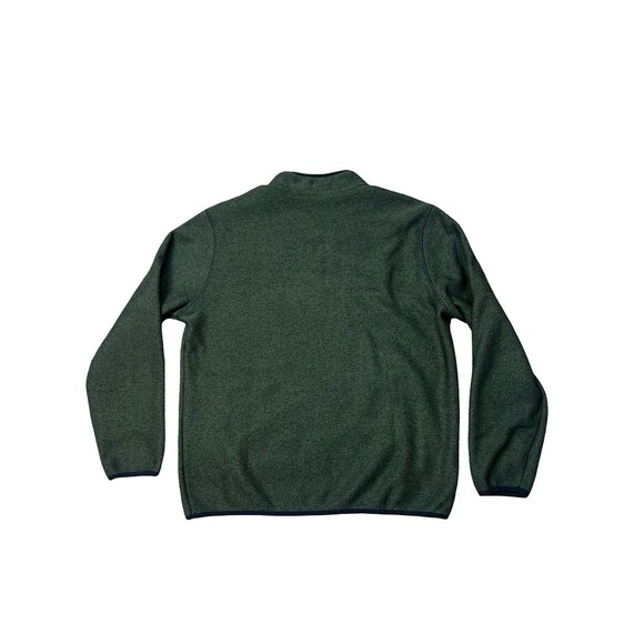 Eddie Bauer Men’s L Sweater Fleece Pullover Mens Quarter Snap Forest Night Green - Picture 5 of 7